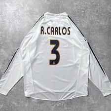 Adidas Real Madrid R. Carlos Long Sleeve Jersey 04/05 Size XL Vintage