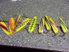 B595 trout and salmon trolling spoon lure lot yeck zipper company