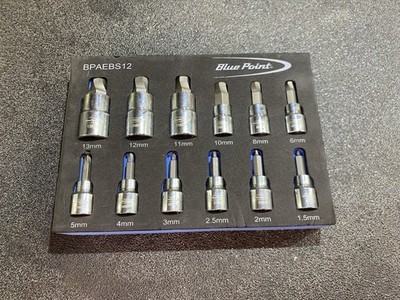 Blue-point by Snap-on BPAEBS12 Innensechskantschraubenausdreher abgerundet 12tlg Steckschlüsselsatz