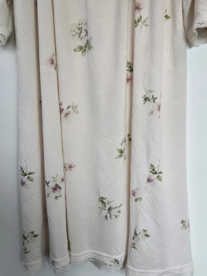 Camisón vintage Aria para mujer 1X vestido floral de algodón mangas largas cottagecore Foto 3 de 4