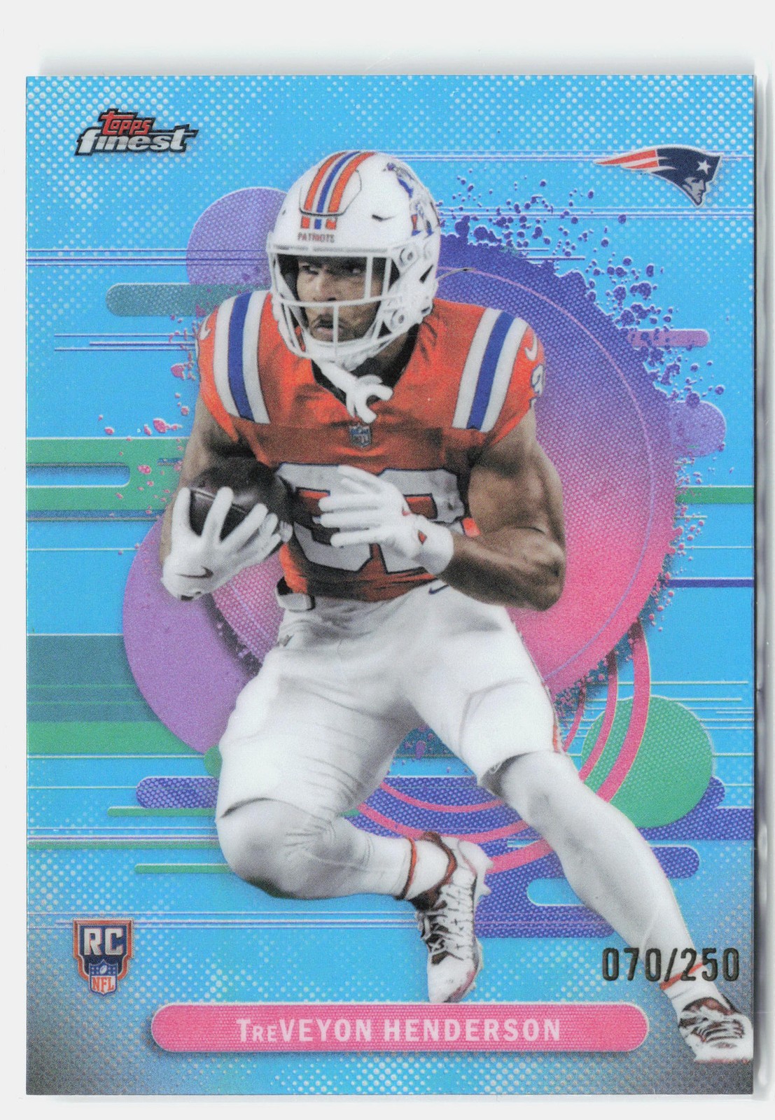 2025 Finest #111 TreVeyon Henderson Sky Blue Refractor #/250
