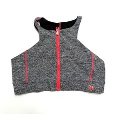 Jo Jax Dancewear Sports Bra Dance Top Small SA Convention Reversible Gray/Pink