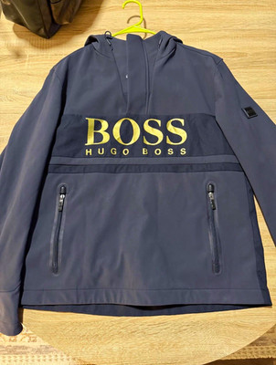HUGO BOSS BOSS Men's Navy Hooded Half Zip Anorak Jacket Size L