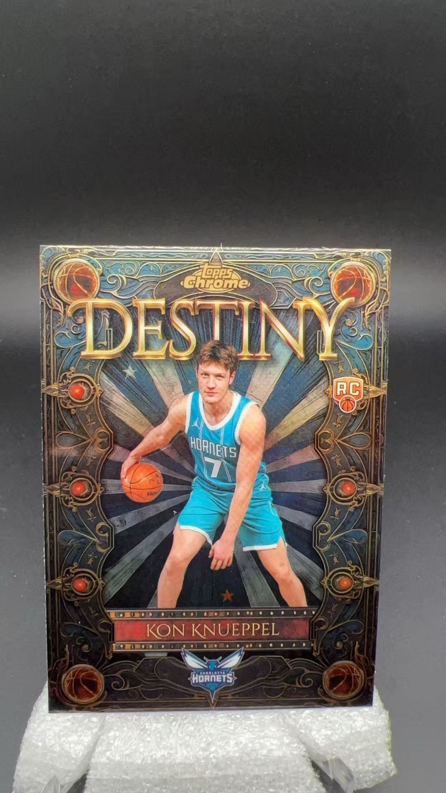 2025-26 Topps Chrome Kon Knueppel RC Destiny Refractor Hornets #18303 S