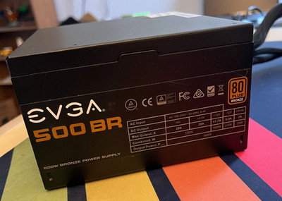 EVGA 500-BR 500W Bronze 80 Plus Power Supply Black 100-BR-0500