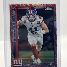 2025 Topps Chrome Pigskin Micah McFadden #232 New York Giants