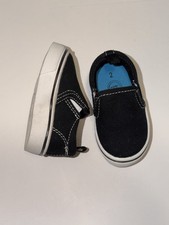 Size 2 Toddler boy Casual Slip-On Sneakers Canvas BlackNew Wonder Nation brand