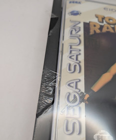 FACTORY SEALED Tomb Raider (Sega Saturn, 1996) Long Box Rips in Plastic see pics