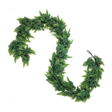 9ft Christmas Cedar Garland Artificial Realistic, Real Touch Greenery Garland...