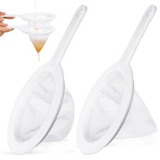 Yinkin 2 Pcs Baby Brine Shrimp Net Sieve Fish Aquarium 80 Medium, white