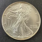 1995 American Silver Eagle .999 Fine Silver US $1 Coin Brilliant Uncirculated