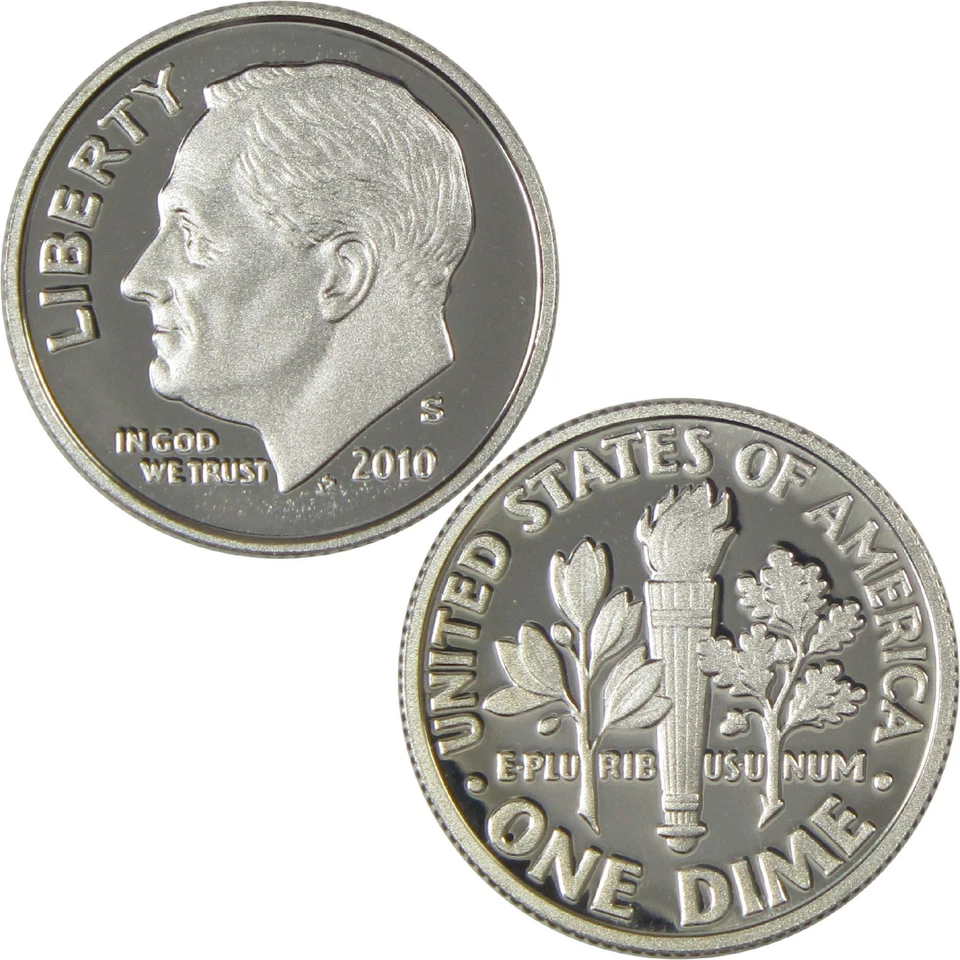 2010 S Roosevelt Dime Choice Proof Silver 10c Coin - Image 3 of 4