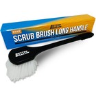 Stiff Hand Scrub Brush, Large Handle Heavy Duty Tire and Wheel Cleaning Tool,.