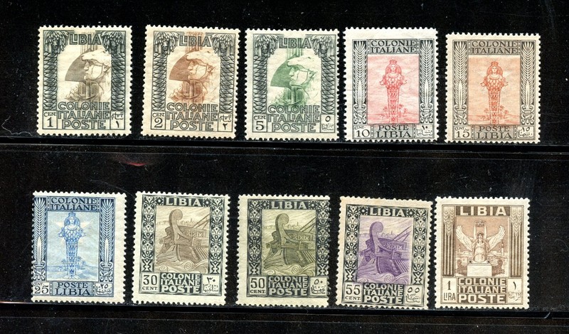Libya #20-29 (L286) Diana of Ephesus, victory etc, M,LH, FFVF, CV$215.50