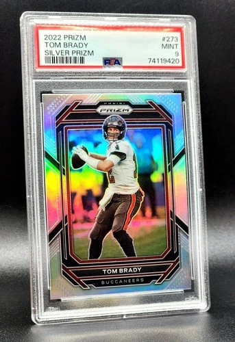 2022 Panini Prizm Tom Brady Silver Prizm #273 PSA Mint 9 Tampa Bay Buccaneers