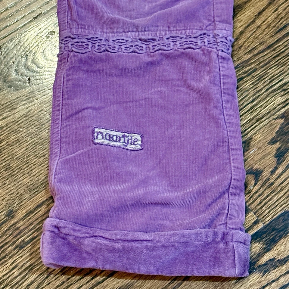 NAARTJIE ~ Pantalones con puños de pana púrpura para niñas ~ Bordados ~ Talla XXXXL 10 años ~ 131 Foto 4 de 4
