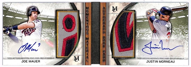 2025 Topps Museum Justin Morneau Joe Mauer Dual Jumbo Patch Auto Booklet #1/1