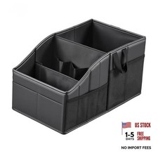 WHHMK Sturdy Leather Car Storage Support Up to 33 LB of Weight Black