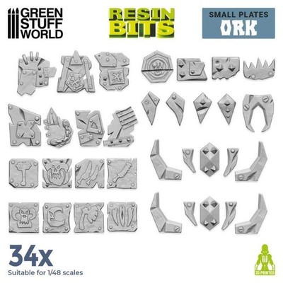 Kleine Ork-Platten 1:48 -Miniatur aus Harz, Bit, orks
