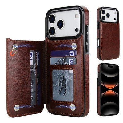 Flip Leather Wallet Case For iPhone 17 16 Pro Max Air 15 14 13 12 11 Card Holder
