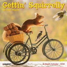 Gettin' Squirrelly 2026 7" x 7" Mini Wall Calendar