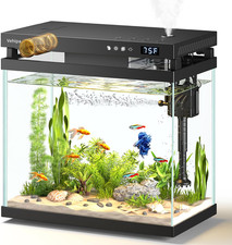 Fish Tank, 2.2 Gallon Smart Aquarium, Small Fish Aquarium Kits with Smart Humidi