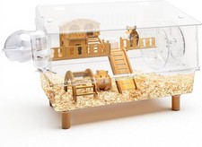 Large Acrylic Hamster Cage 2 Layer Gerbil Mouse Enclosure w Accessories