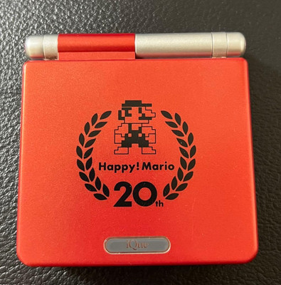 iQue GameBoy Advance SP Mario 20th Anniversary Limited Konsole Boxed...