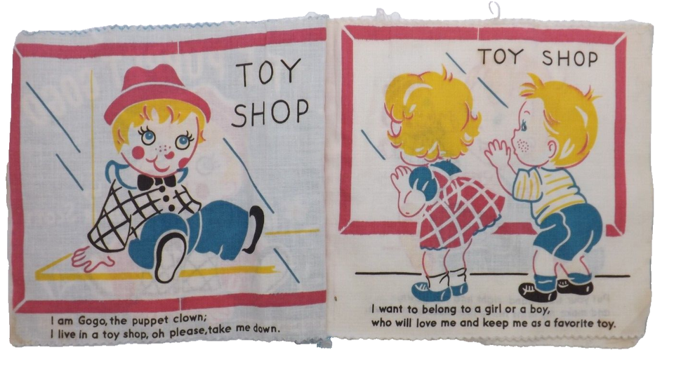 Vintage Little Puppet GoGo Peggy Cloth Children's Book 1952 by Jane