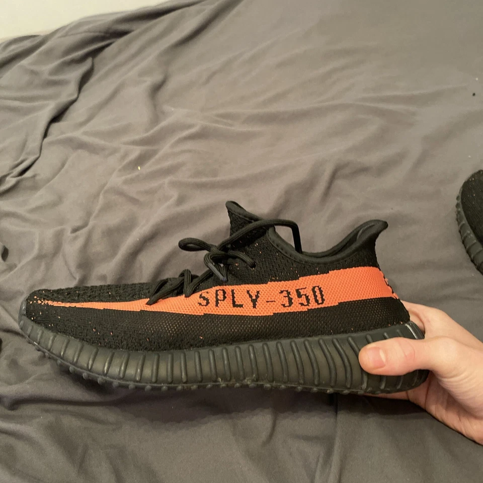Size 10 - adidas Yeezy Boost 350 V2 Low Red Stripe, photo 2 of 5