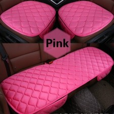 Front / Rear Car Seat Cover Velvet Soft Pad Rhombus Mats Chair Cushion DIY New