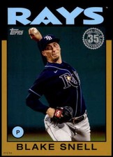 Blake Snell 2021 Topps 5x7 1986 Baseball 35th Anniversary Gold #86B-9 /10
