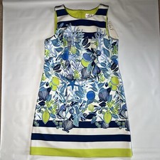 Eliza J Womens Shift Dress Sea Life Print MSRP $128 Sleeveless Size 8 ￼New W/Tag