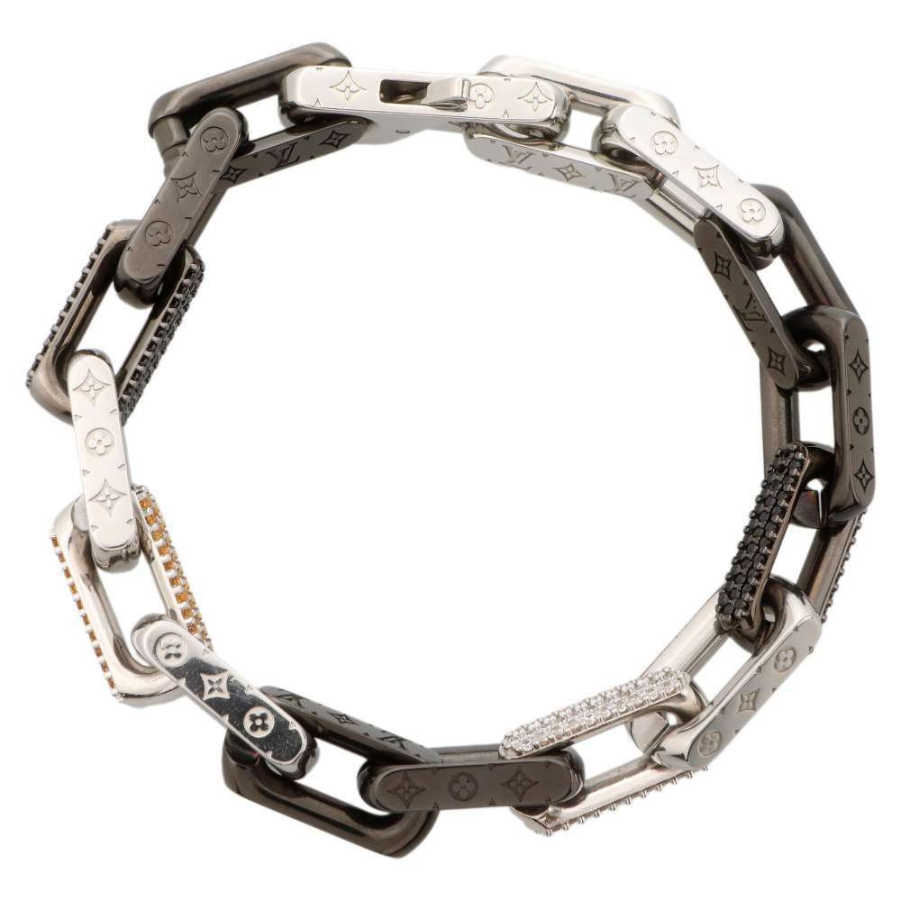 Louis Vuitton, Accessories, Louis Vuitton Lv Silver Monogram Multicolor  Beads Adjustable Corded Bracelet8