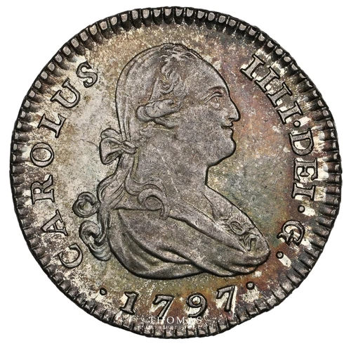 Coin - spain - Charles IV Real - 1797 M-MF Madrid - NGC MS 65