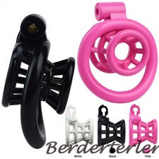 Resin Male Chastity Device Inverted Cage for Men Locking Belt with 4 Rings