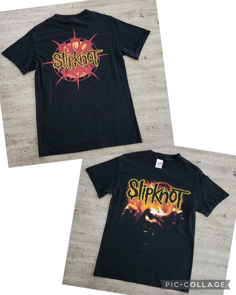 Y2K 00s Slipknot Double Sided T-shirt Sz S Band Tee Heavy Metal 
