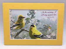 New Handmade 5x7 Matted  Scripture Inspirational Quote Songbirds Free Ship 216