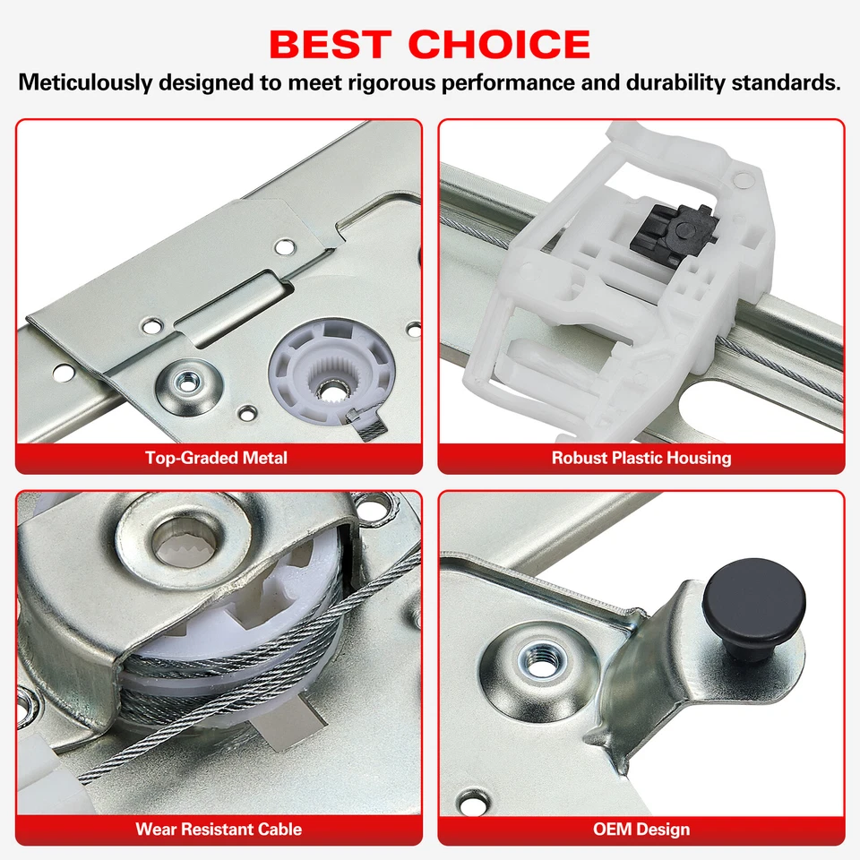 Rear Driver Window Regulator W/O Motor For BMW E90 E91 325i 328i 330i 335i 335d Foto 2 de 4