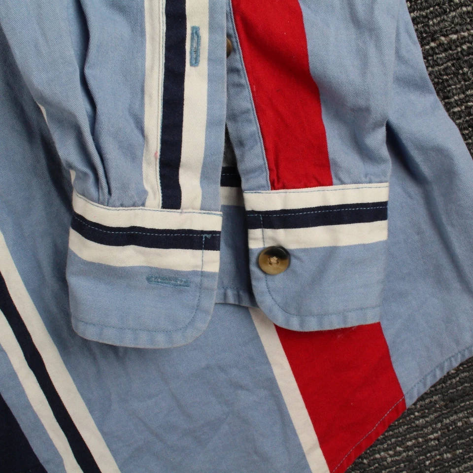 Nautica Vintage Mens XL Striped Long Sleeve Dress Shirt - Image 4 of 4