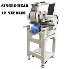 Single-head 12 Needles Automatic Computerized Embroidery Machine 110-220V 300W