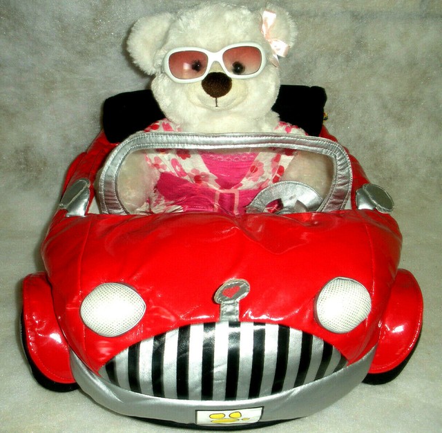 BUILD A BEAR RED CONVERTIBLE CAR HORN BEEPS w BUILD A BEAR