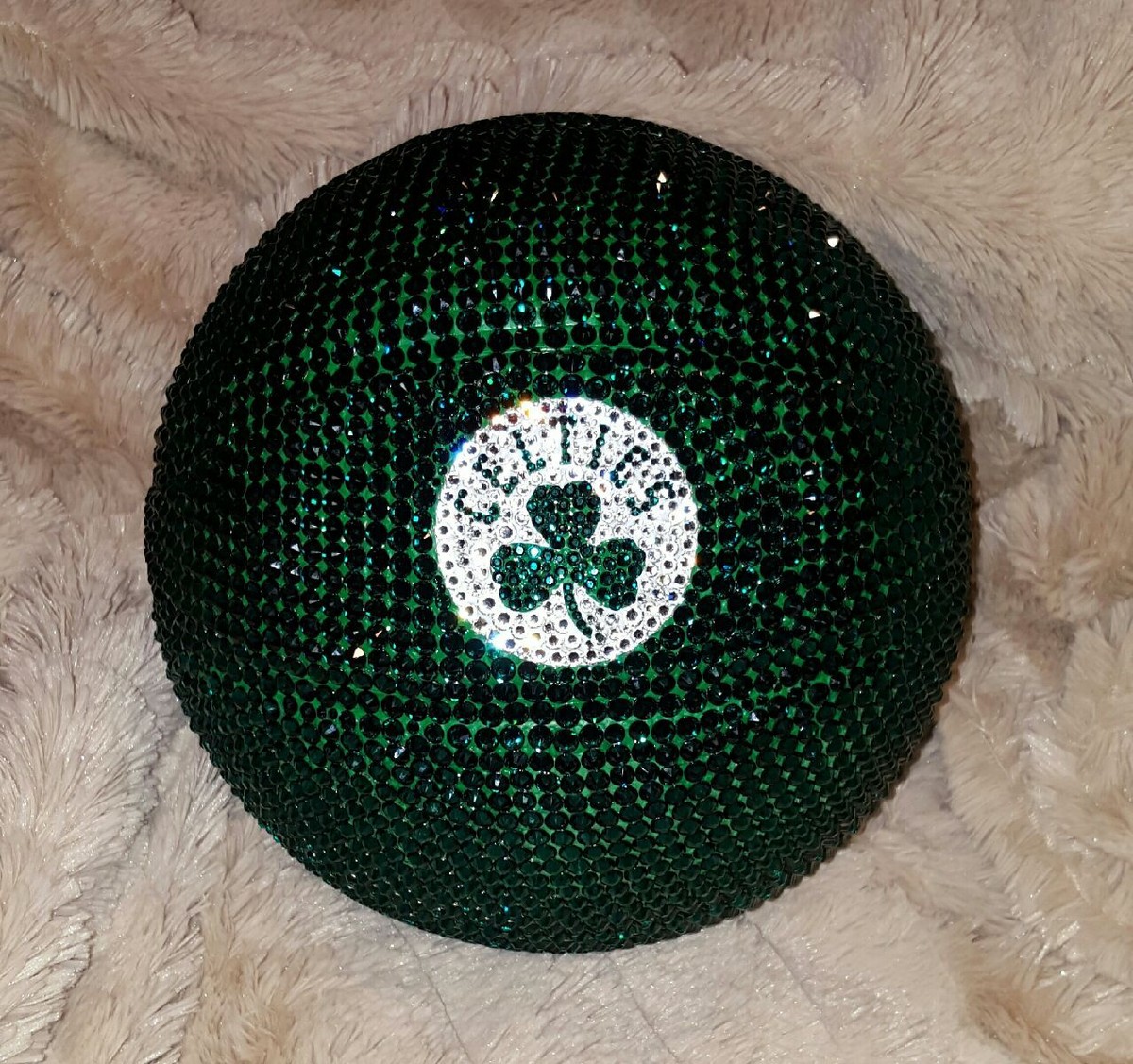Boston Celtics Swarovski Crystal Mint Green NEW Larry Bird Boston Celtics Rhinestone Crop Football Jersey  main image 2