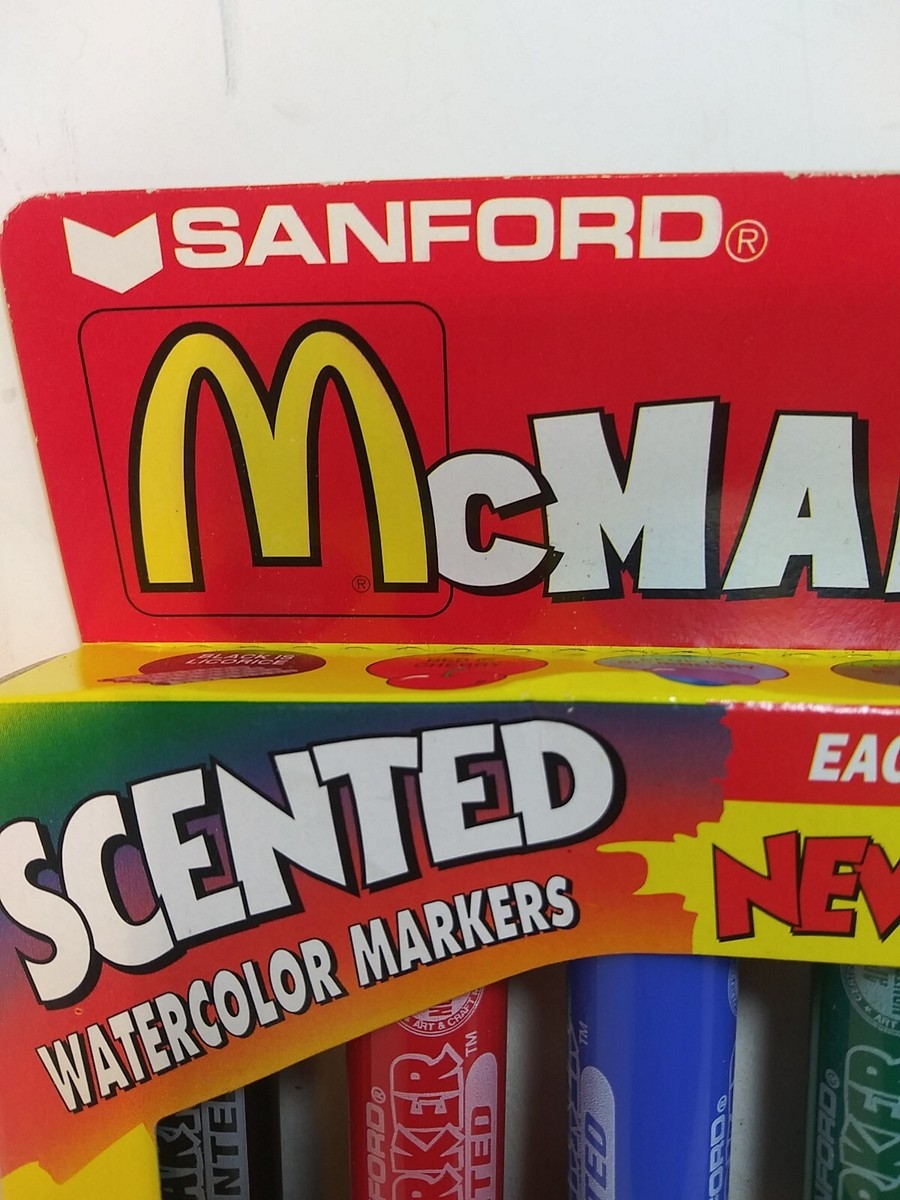Vintage Mcdonalds McMarkers Set of 8 Scented Watercolor Markers