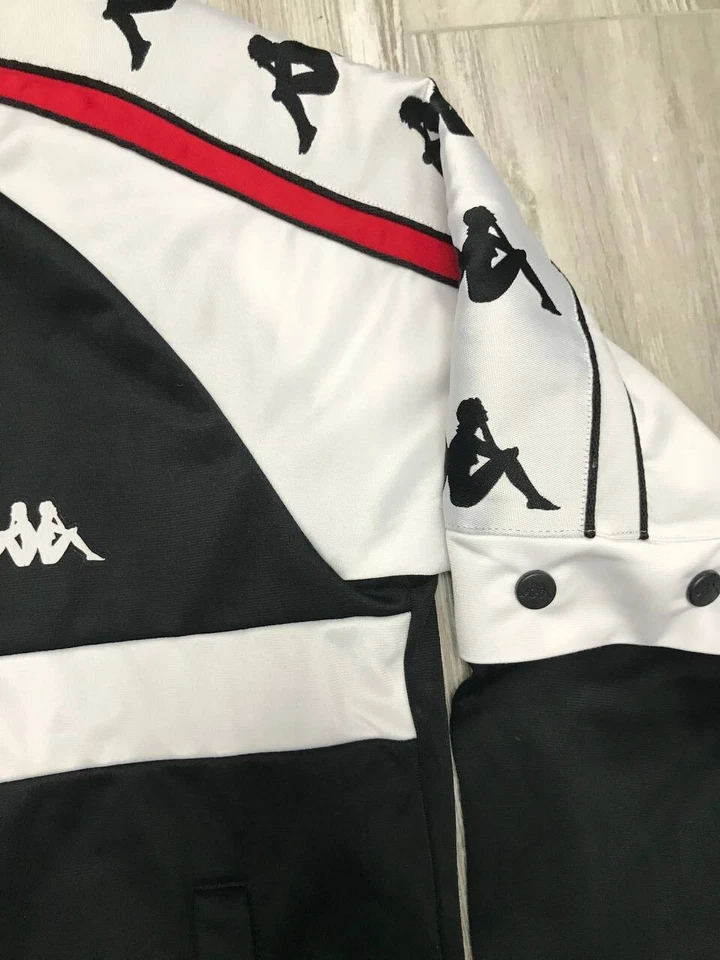 Kappa Men's Full Zip Track Jacket Size Small Black And White - Image 4 of 4
