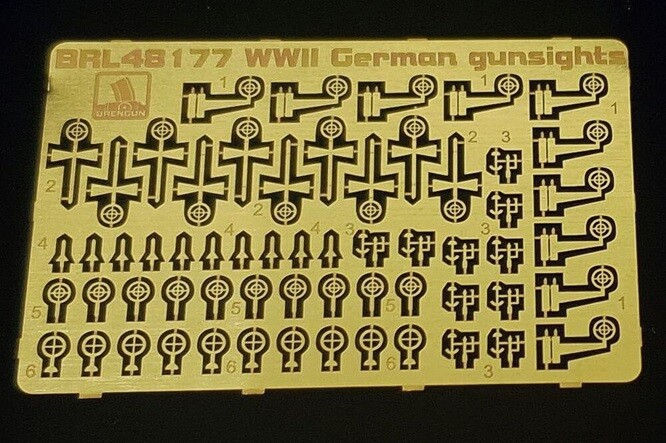 Brengun BRL48177 - 1/48 WWII German Gunsights - Etched Set - New