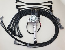 Chevy Small Block Small Cap Hei Distributor 8.5mm Black Wires Under The Exhaust