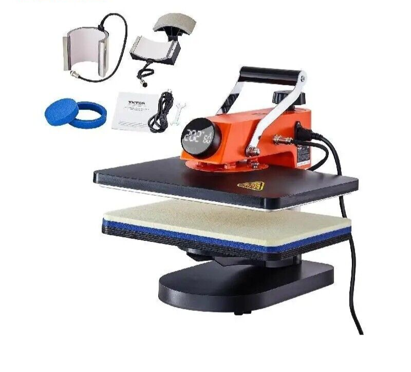 360 Swing Away Digital Sublimation Heat Press Machine TShirt Vinyl