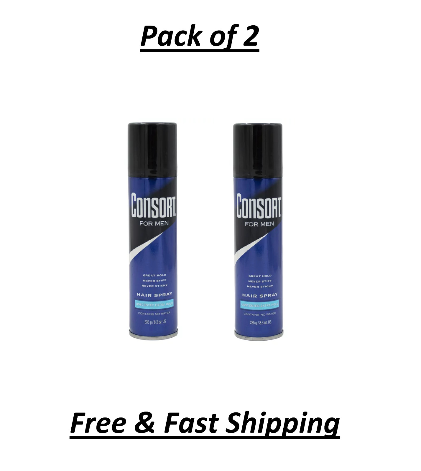 Consort For Men Shine Enhancing Extra Hold Hair Spray, 8.3 oz... (pack of 2)