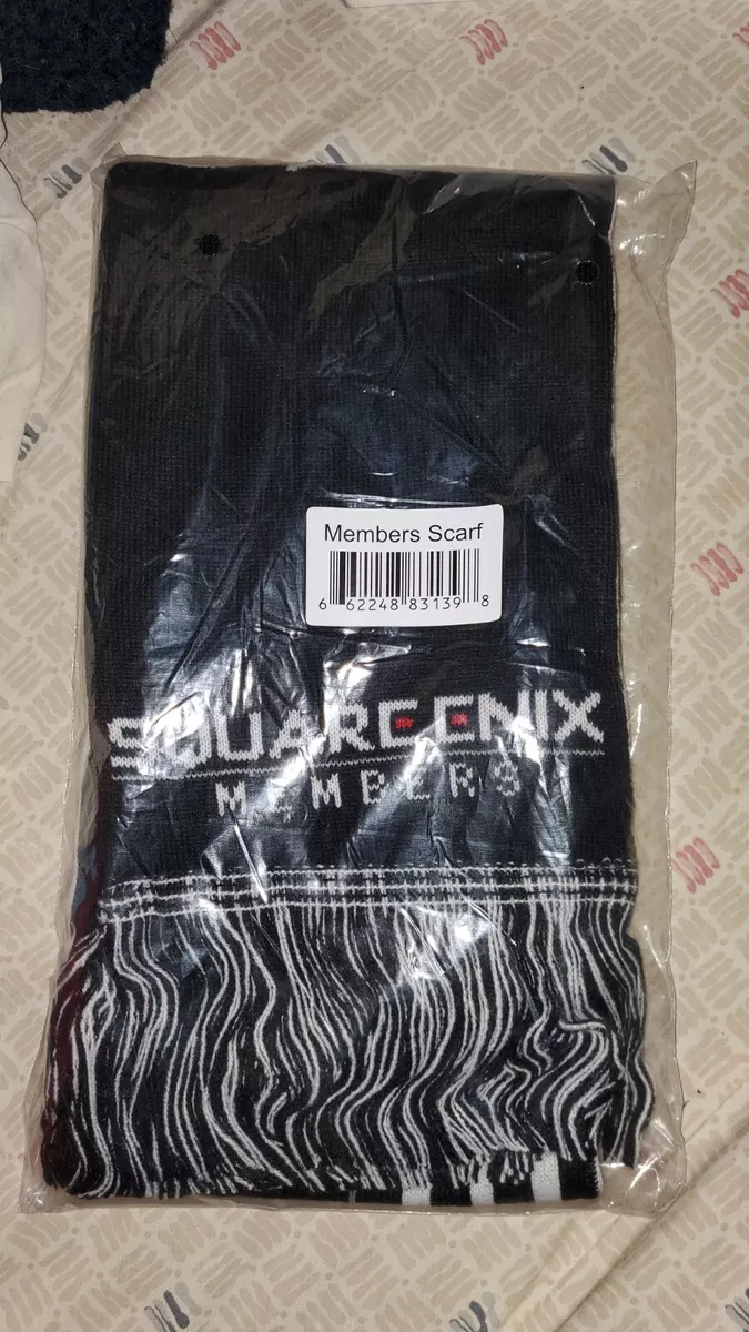 Square Enix Members Exclusive Black and White Unisex Neck Scarf NEW